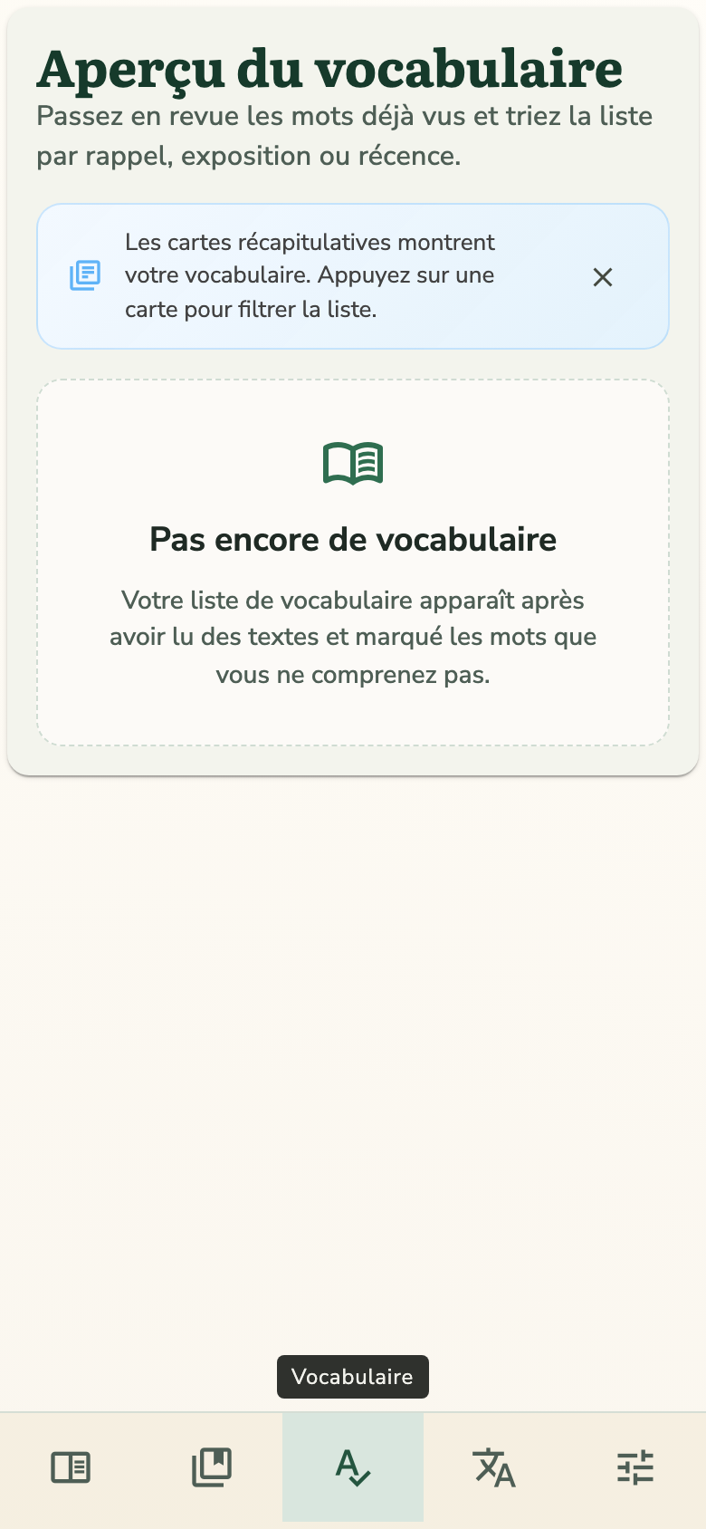 Comment le suivi du vocabulaire aide-t-il ?