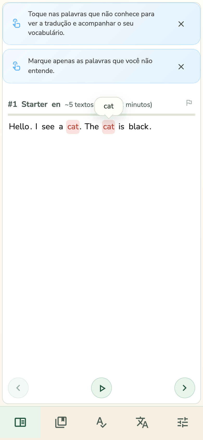 Como funciona a marcação de palavras?
